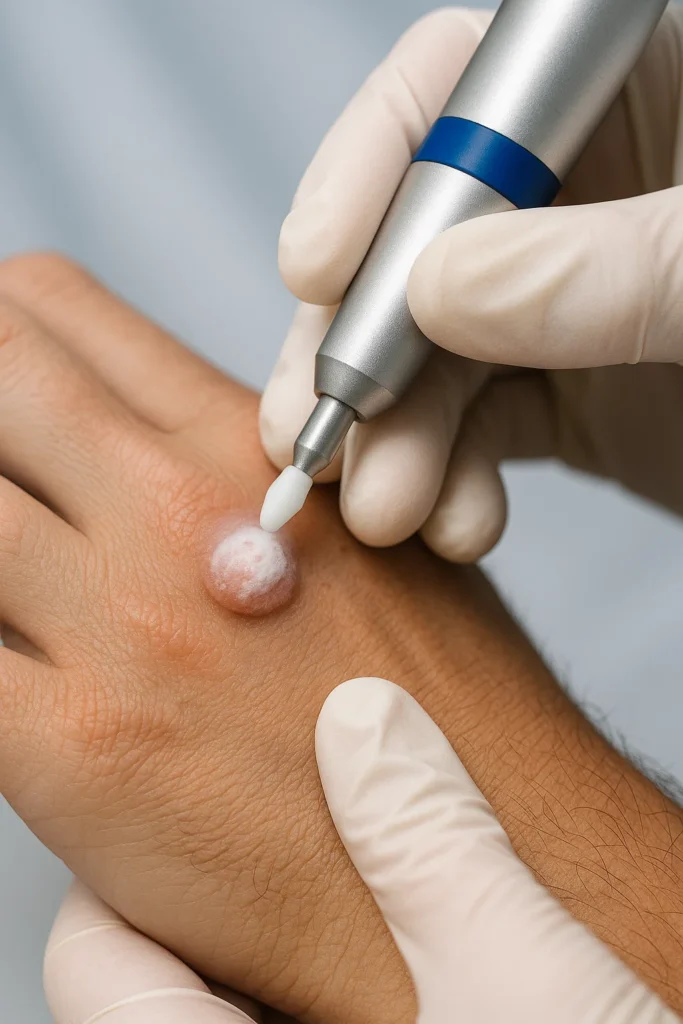 example of wart removal Lichfield using cryopen