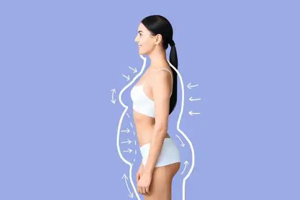 image of woman experiencing fat reduction treatment Lichfield