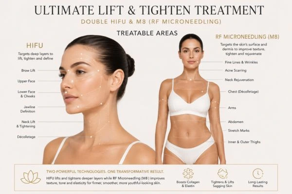 Areas of the body that can be treated - ultimate skin tighten treatment Lichfield